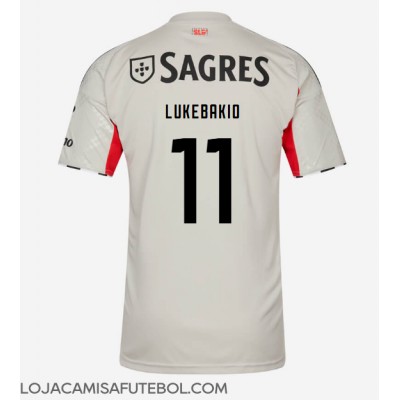 Camisa de Futebol Benfica Dodi Lukebakio #11 Equipamento Secundário 2025-26 Manga Curta Camisa de Futebol Benfica Dodi Lukebakio #11 Equipamento Secundário 2025-26 Manga Curta